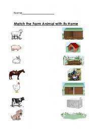 Animal Homes Worksheets