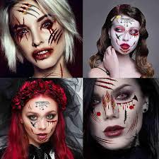 halloween face tattoos makeup kit 9
