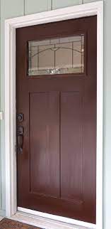 Faux Wood Fiberglass Door With Gel Stain