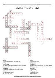 Put those phalanges to work and tap on the answers! Skeletal System Crossword Puzzle By Organized Homeschool Mama Tpt Crossword Puzzle Crossword Skeletal System