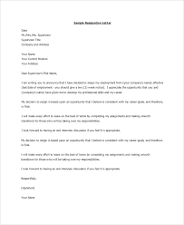 Sample Resignation Letter 9 Examples In Pdf Word