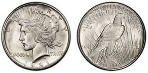 1921 1935 Peace Silver Dollar Melt Value Coinflation