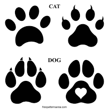 dog and cat paw print vector files