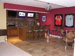 Basement Sports Bar With Hardwired