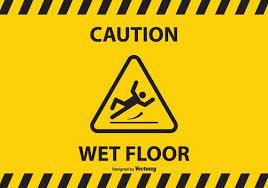 caution wet floor vector art icons