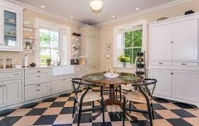Jika furnitur seperti lemari dan kursi dapur anda berwarna gelap, gunakan lantai kayu dengan warna yang terang untuk menciptakan kontras warna supaya. Bebas Dari Terpeleset Ini Empat Material Lantai Yang Aman Untuk Dapur Semua Halaman Idea