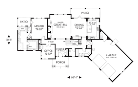 V Shaped Craftsman House Plan with 3 Bedrooms & Great Room - 9121 gambar png