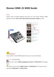 donner dmk 25 midi keyboard guide for