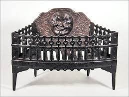 antique cast iron fireplace grate