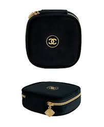 chanel beauty makeup mirror pouch black
