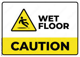 printable notice board caution wet