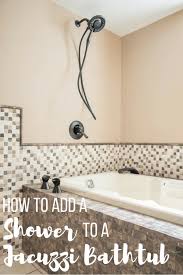 All white plumbing fixtures and single lever faucets; Three Ways To Add A Shower To A Tub The Handyman S Daughter