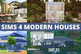21 sims 4 modern houses pick the
