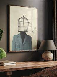 Bird Cage Portrait Art Print