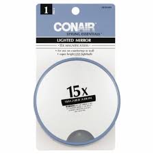 Kroger Conair Styling Essentials 15x Magnification Lighted Mirror 1 Ct