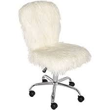 White Fluffy Desk Chair Cover
