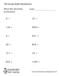 This worksheet has 10 vertical problems and 2 word problems that students can solve to practice multiplying decimals by single digit numbers. 7th Grade Decimals Worksheet Printable Multiplying And Dividing Worksheets Seventh Pdf With Multiple Choice 5th Samsfriedchickenanddonuts
