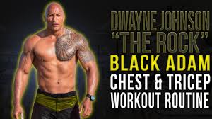 the rock black adam chest and tricep
