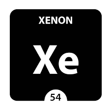 xenon xe chemical element xenon sign