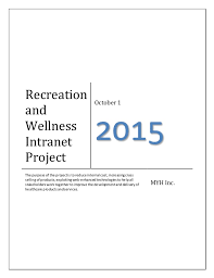 Recreation And Wellness Intranet Project