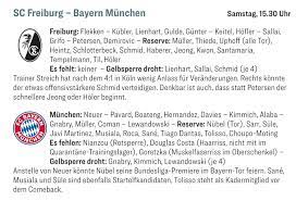 Sc freiburg played against bayern münchen in 2 matches this season. Vgrz6ej3iqipfm