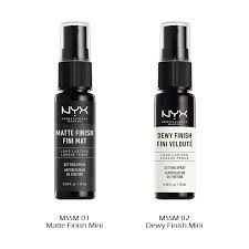 nyx professional makeup dewy finish setting spray mini 18 ml