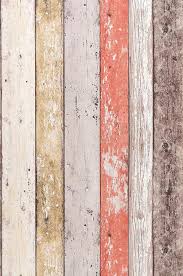 Wallpaper Old Planks Pale Red
