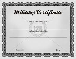 Quality Military Certificate Templates 123certificate