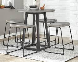 Eden round counter height table finished in oak all solid wood from table top to table legs. The Showdell Gray Black 5 Pc Round Dining Room Counter Table 4 Counter Height Barstools Available At Regal House Outlet Serving New Bedford Ma And Surrounding Areas
