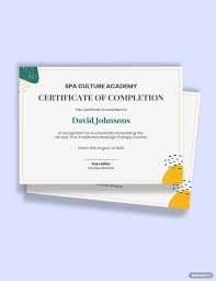 free course certificate template