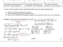 solving linear quadratic systems mcr3u