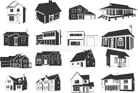 Houses Icons Royalty Free Ilration