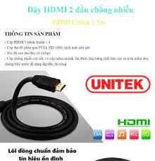 Dây HDMI 2 đầu đực Unitek 1.5m - Cáp HDMI 2 đầu Unitek 1.5m
