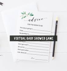 They are like a gift that keeps on giving. Baby Shower Advice Cards Fillable Pdf Virtual Baby Shower Advice For The Mommy To Be Greenery Baby Shower Games Printable Gn1 By Draw Me A Party Catch My Party