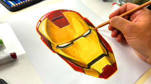 how to draw iron man advanced art