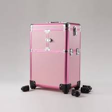 pink makeup trolley vanity for