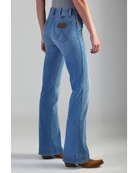 Wrangler Retro Womens High Rise Vintage Trouser Jeans In