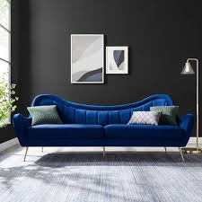 Modway Cheshire Channel Tufted Performance Velvet Sofa Eei 5874 Navy
