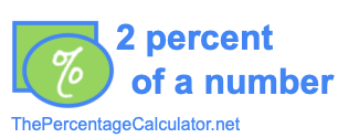 how to get 2 percent of a number