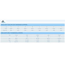 Kanu Surf Extended Size Chart