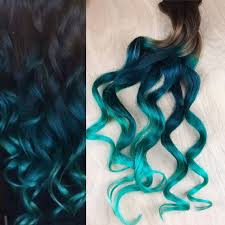 Unlike standard dye jobs, dip dyes allow you to show off a new blue and brown could work, especially if your natural brown has cool undertones. Teal Hair Green Hair Ombre Dip Dyed Hair Clip In Hair Etsy