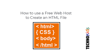an html file using a free web host