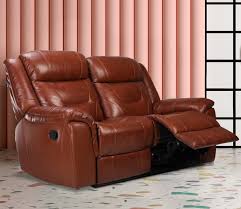2 seater recliner sofa tan
