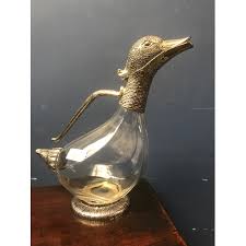 Modern Silver Plated And Glass Duck