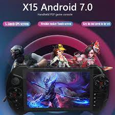 X15 Chơi Game Cầm Tay Android 7.0 Quad Core 16GB Chơi Game Người Chơi Đầu  Ra TV Đa Phương Tiện Video Máy Chơi Game|Handheld Game Players