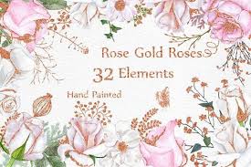 Affordable and search from millions of royalty free images, photos and vectors. Rose Gold Watercolor Flowers Clipart From Designbundles Net Clip Art Watercolor Flowers Flower Clipart