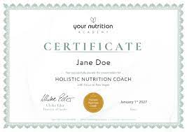 holistic nutrition coach certification