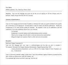 Combination Resume Template 9 Free Word Excel Pdf Format