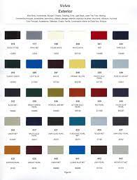 volvo paint codes color charts