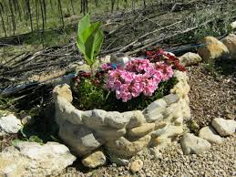 rustic stone planters for your garden